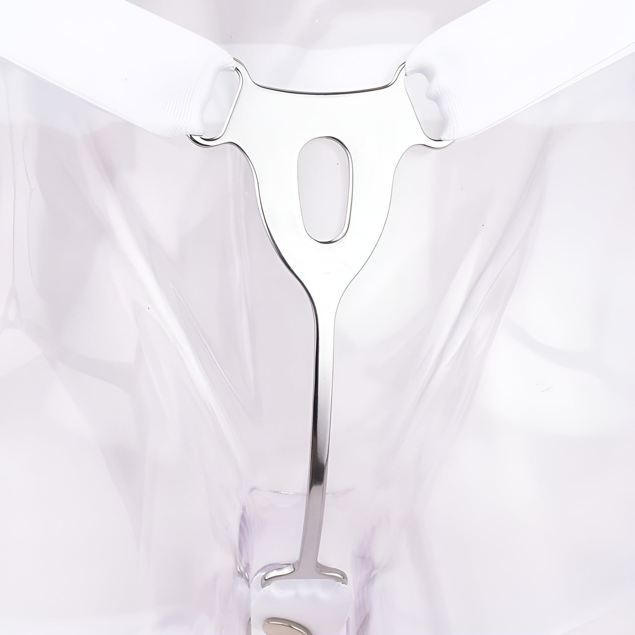 FRRK Imitation Penis Cage Metal Flat Chastity Lock Male Transvestite Penis Compression Restraint Curved Hook Patch Type Pot Lid Lock