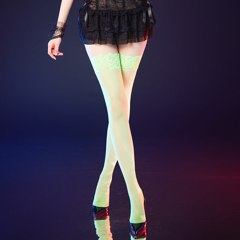 Sexy Fishnet Stockings Silk Stockings Women Sexy Black Silk Stockings Women Long Thin Mesh Sheer Temptation Fishnet Stockings No-Slip Stockings
