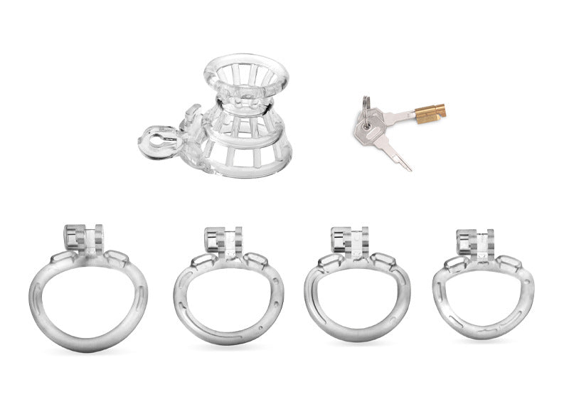 JSSMATE Nylon Negative Small Waist Fish Basket Chastity Lock Chastity Device