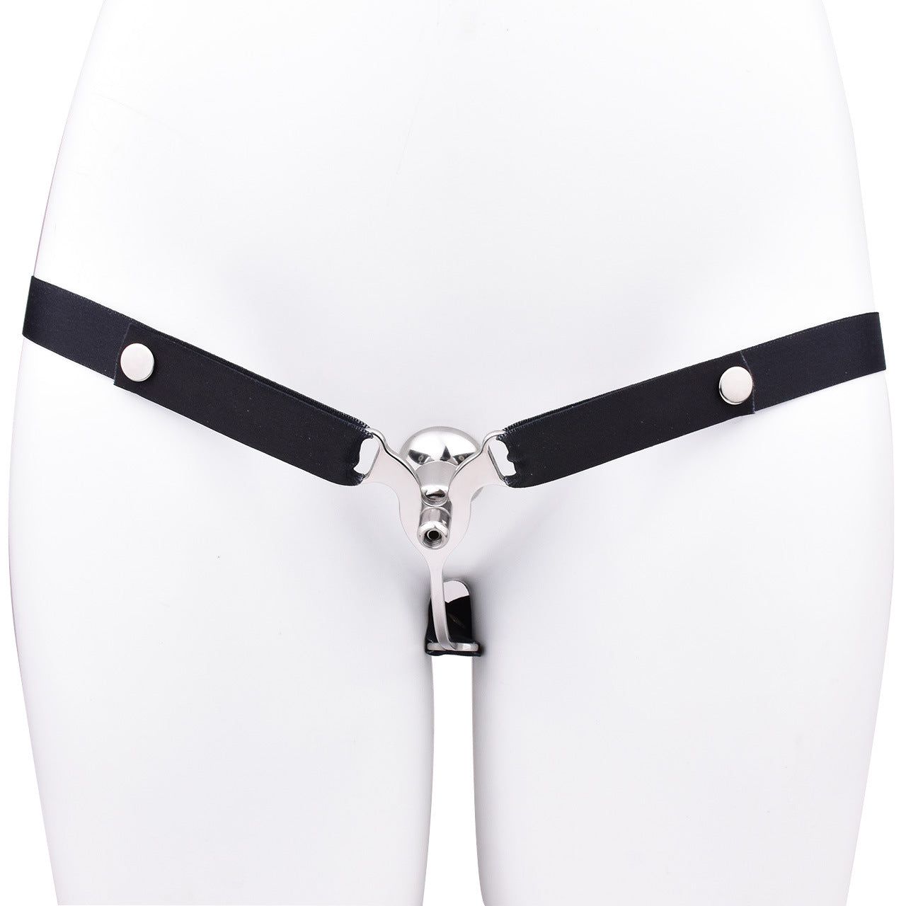 FRRK Imitation Penis Cage Metal Flat Chastity Lock Male Transvestite Penis Compression Restraint Curved Hook Patch Type Pot Lid Lock