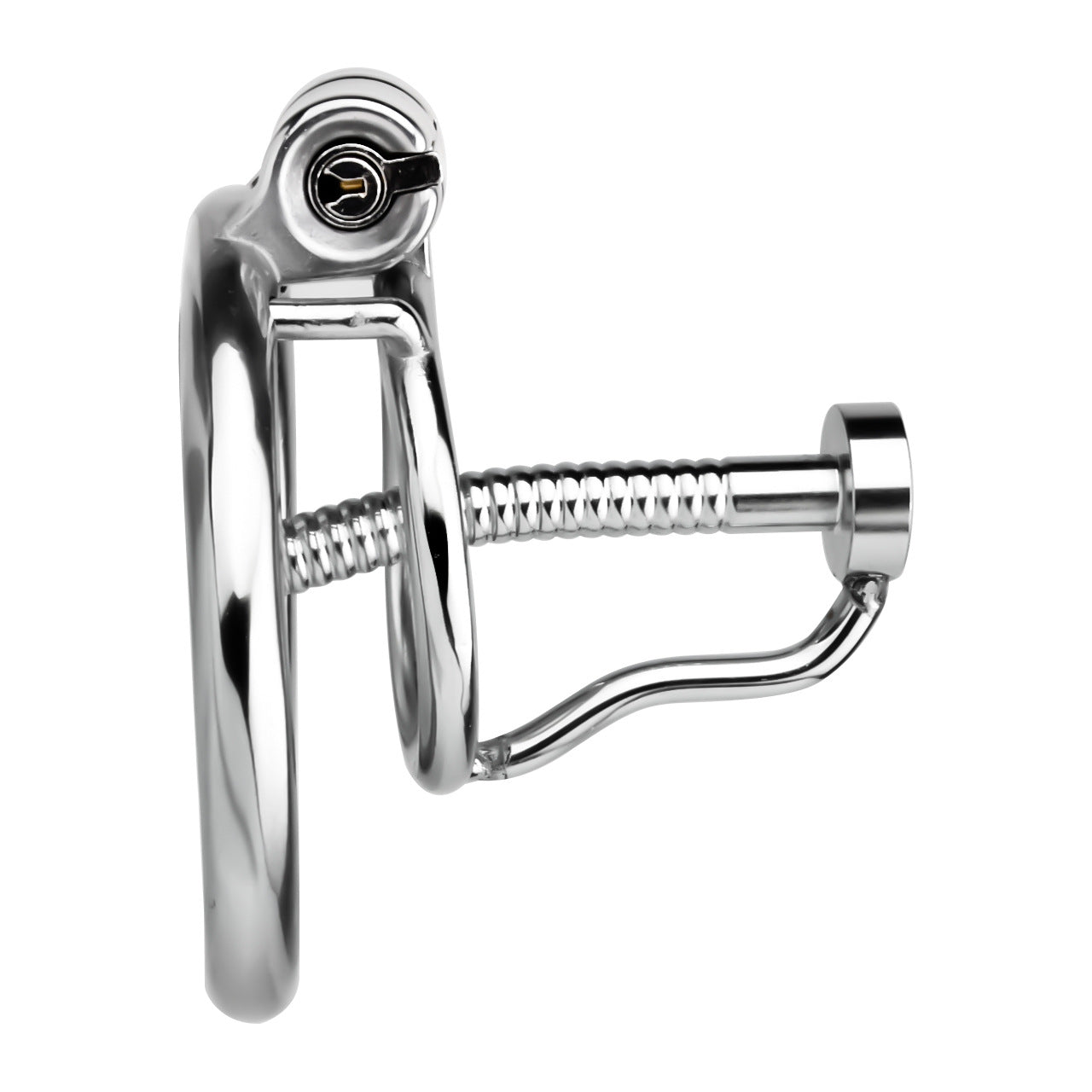 FRRK-238Metal Stainless Steel Horse Eye Rod Anti-Escape Chastity Lock with Urination Catheter for Men