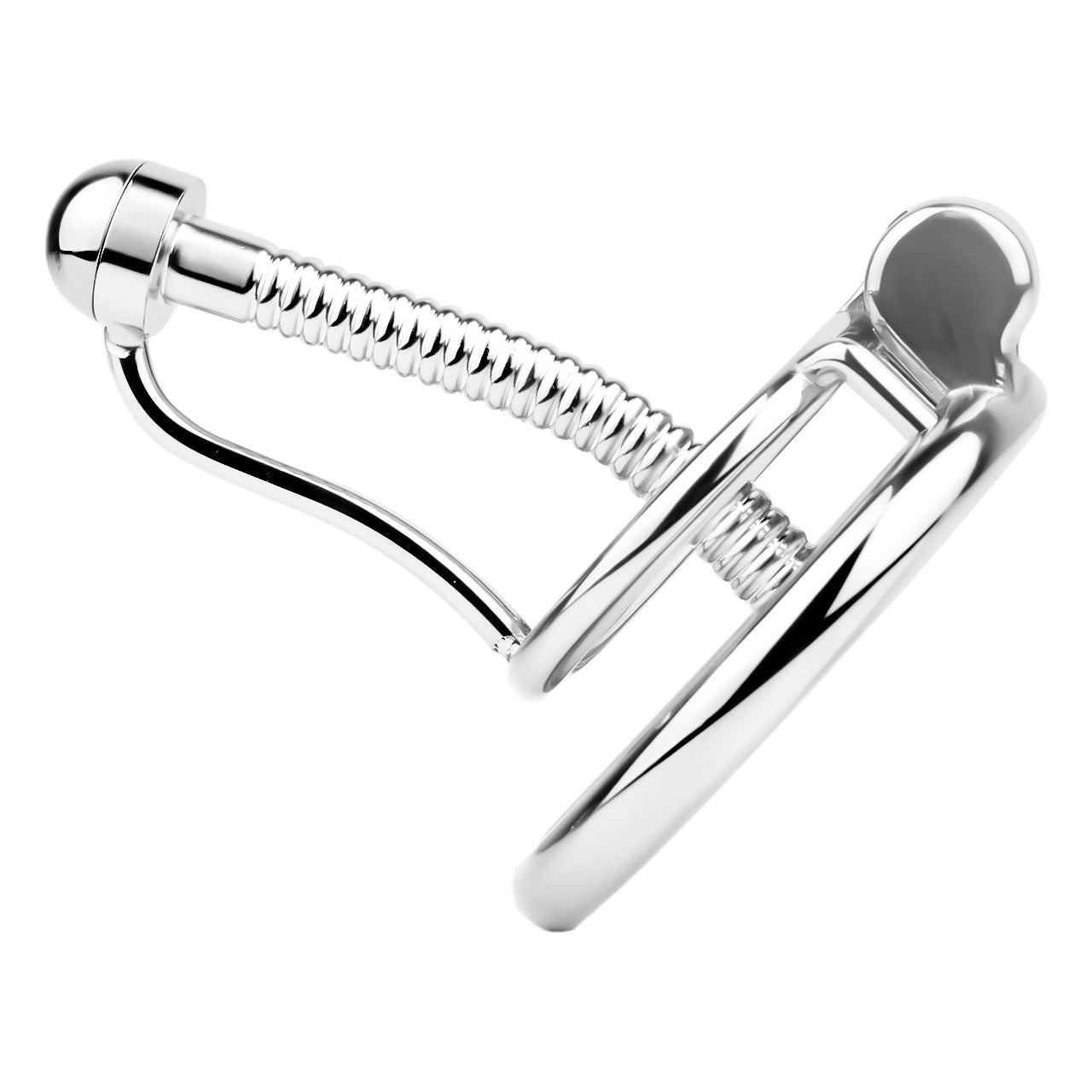 FRRK-238Metal Stainless Steel Horse Eye Rod Anti-Escape Chastity Lock with Urination Catheter for Men
