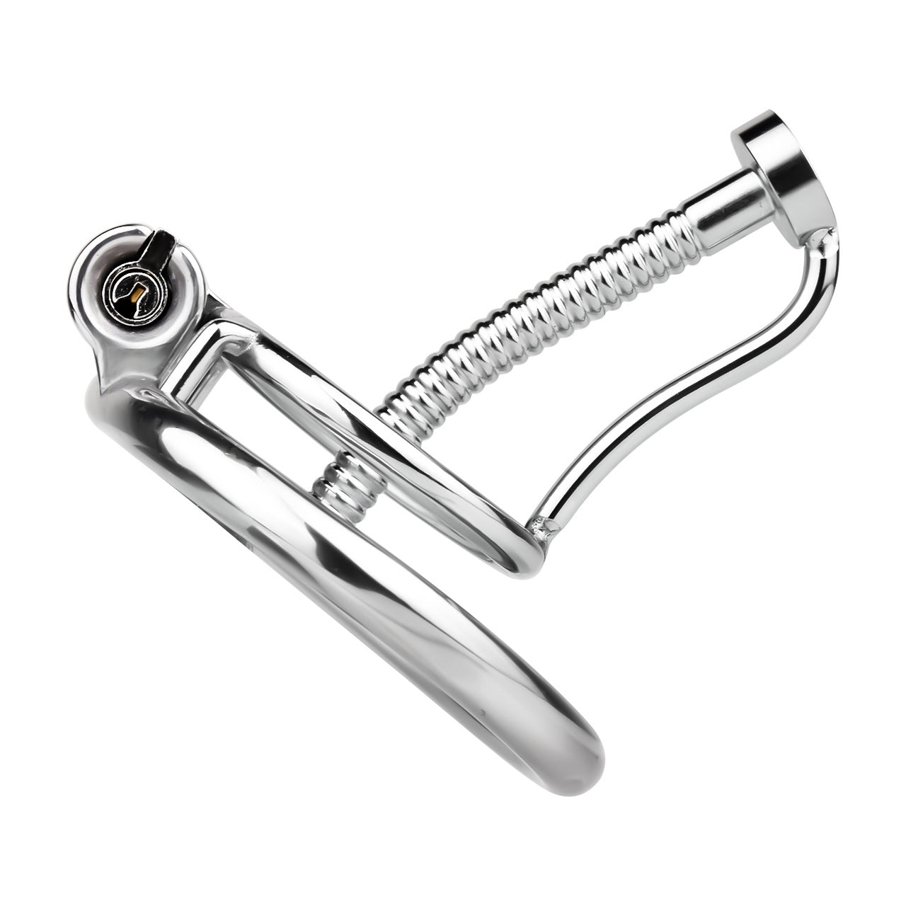 FRRK-238Metal Stainless Steel Horse Eye Rod Anti-Escape Chastity Lock with Urination Catheter for Men